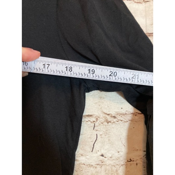 Maette Top Women Medium Black Ultra Bell Sleeve Cotton Modal Stretch Whimsy Goth - Picture 9 of 14